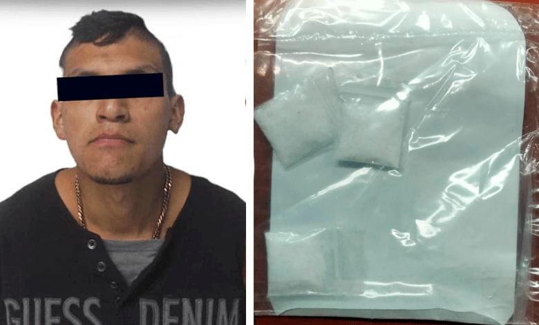 Detienen sujeto Cruz de los Ciegos portación de probable droga