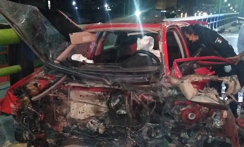 Accidente sobre bulevar Colosio, en Pachuca, deja tres lesionados