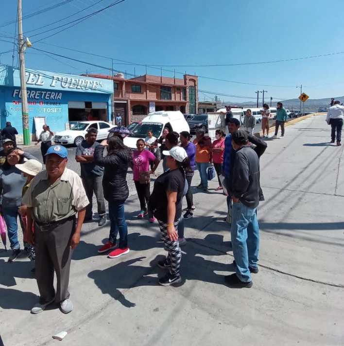 Realizan bloqueo en Epazoyucan por falta de agua